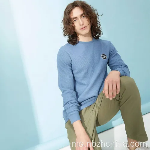 Mens Pullover Waffle Sweatshirts atas